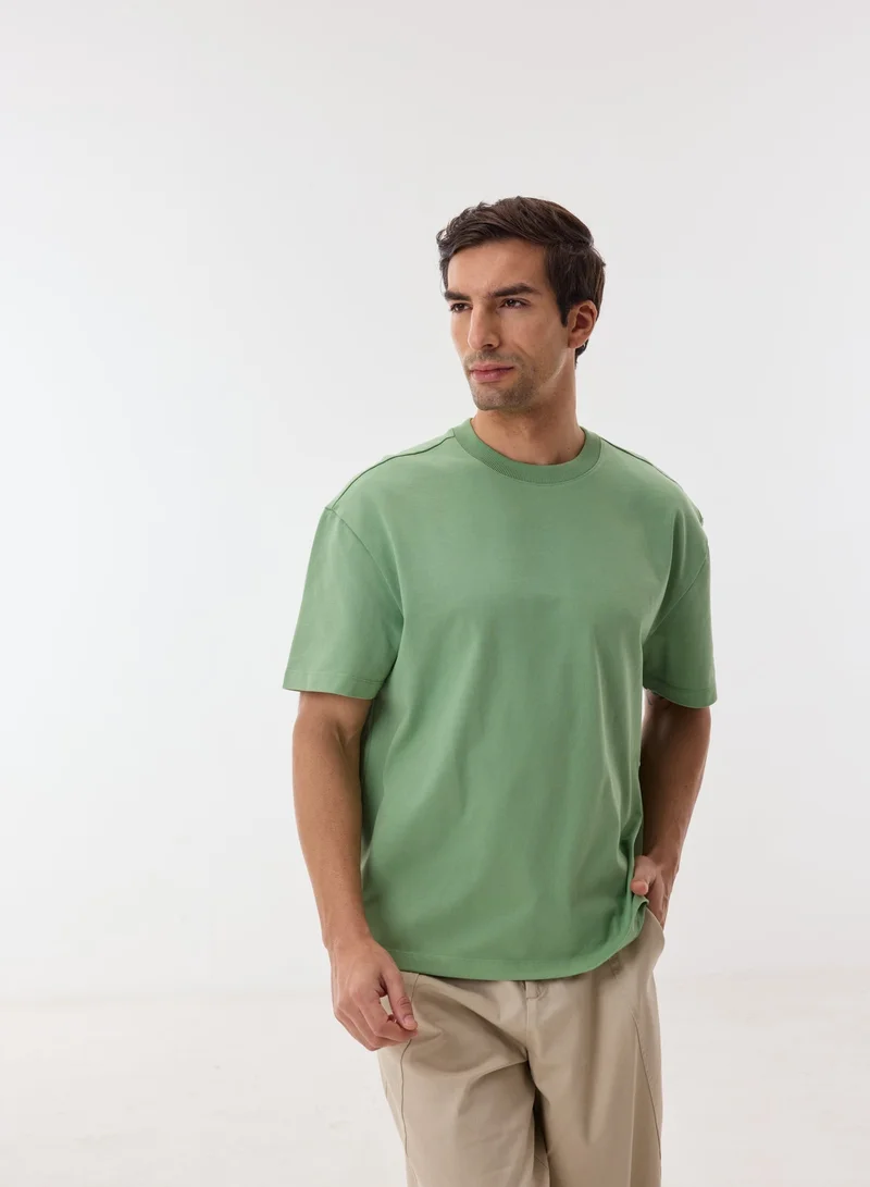 Ashita Fernandes Premium Sage Green Oversized Cotton T-Shirt