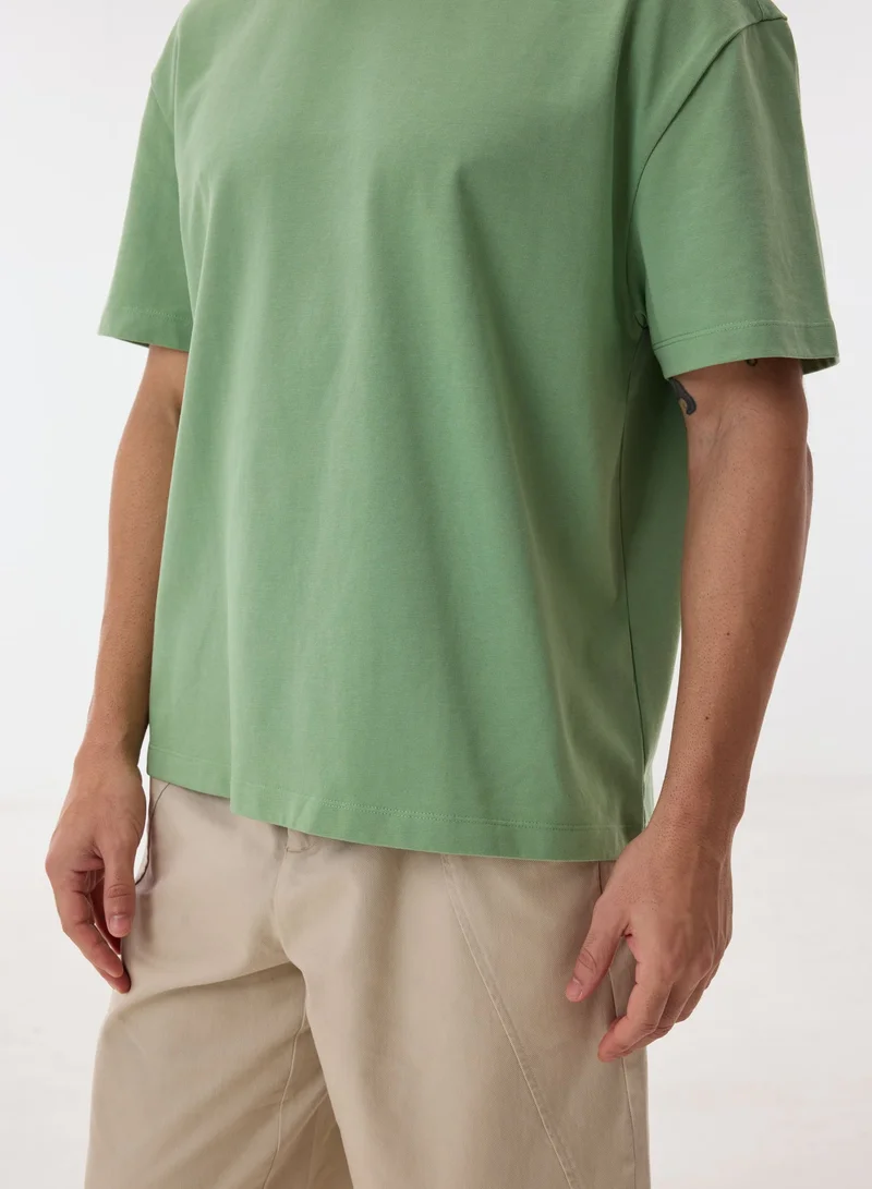 Ashita Fernandes Premium Sage Green Oversized Cotton T-Shirt