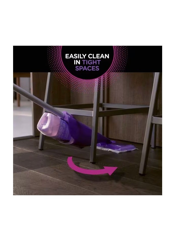 Swiffer WetJet Hardwood and Floor Spray Mop, All-In-One Mopping Cleaner Starter Kit, Includes: 1 WetJet, 5 Pads, Cleaning Solution & Batteries