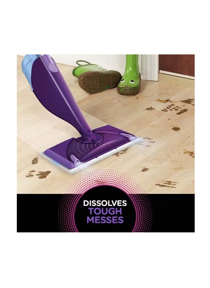 Swiffer WetJet Hardwood and Floor Spray Mop, All-In-One Mopping Cleaner Starter Kit, Includes: 1 WetJet, 5 Pads, Cleaning Solution & Batteries