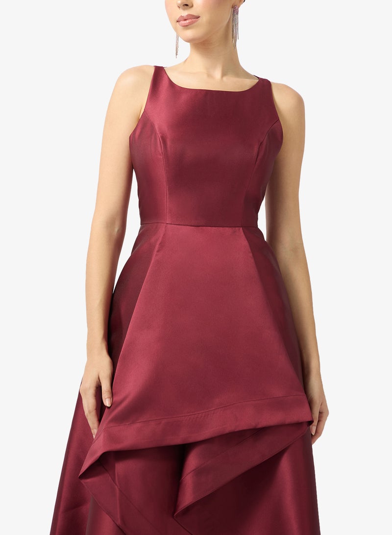 Adrianna Papell Mikado Asymmetrical Detail Dress - Image 3
