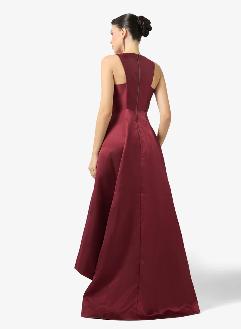 Adrianna Papell Mikado Asymmetrical Detail Dress