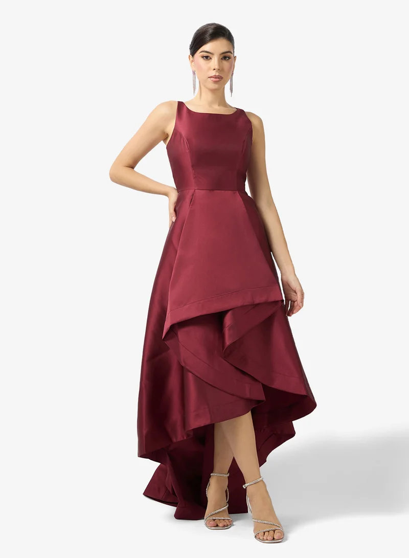 Adrianna Papell Mikado Asymmetrical Detail Dress