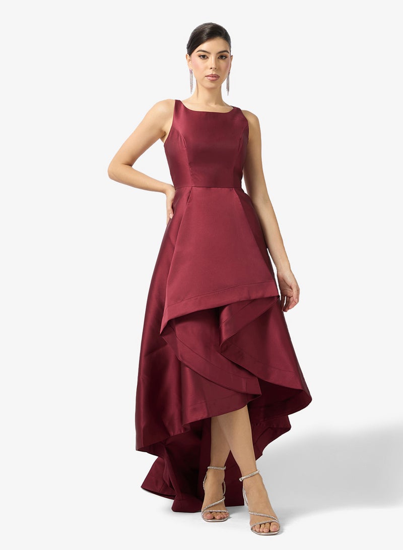 Adrianna Papell Mikado Asymmetrical Detail Dress - Image 1