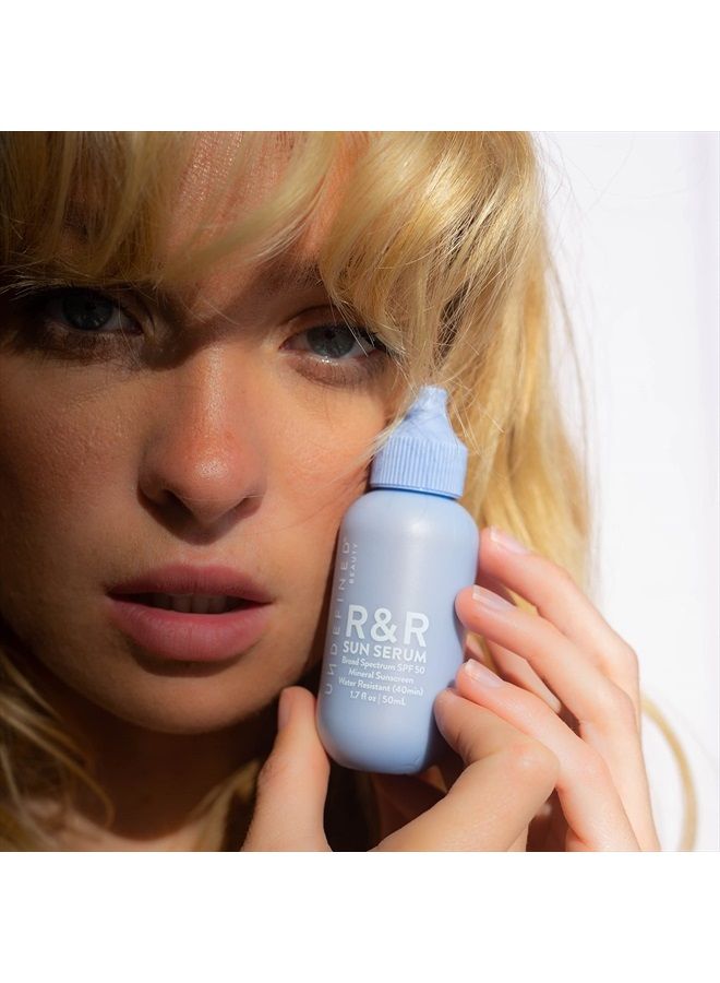 Undefined مصل الشمس بيوتي آر آند آر واقي من الشمس ملون معدني واسع الطيف بعامل حماية من الشمس 50 PA++++ مملوء بالنياسيناميد والتريميلا وبذور التوت، 1.7 أونصة - Image 3