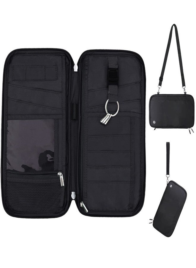 WALNEW Family Passport Holder & Travel Wallet, RFID Blocking Family Passport Wallet Travel Document Organize Zipper Case for Women Men - Image 1