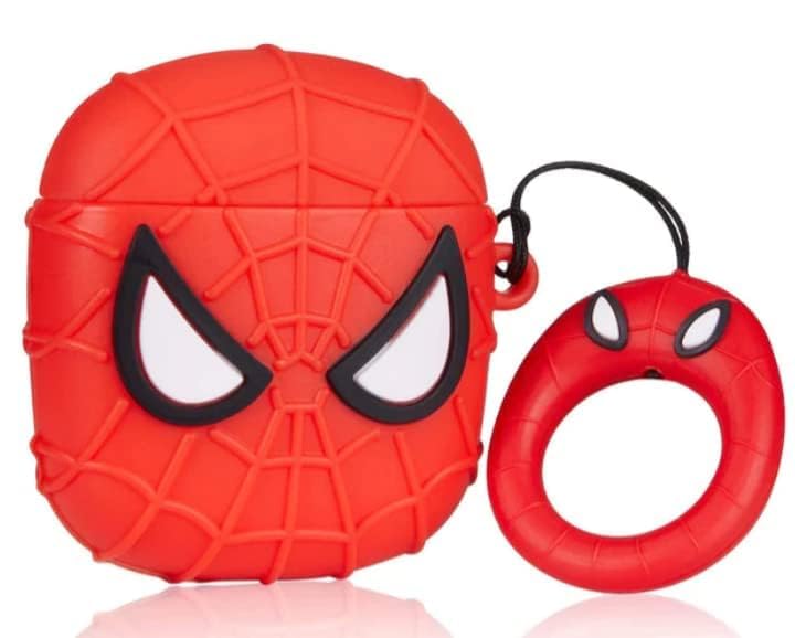 Meyaar Silicone Case for Apple Airpods 4 (2024) Cute Design for AirPods 4 with Active Noise Cancellation (ANC) with Keychain Shockproof Protective Case (Spider (Red)) - Image 1