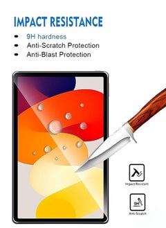 Xoopla [1+2] Case for Xiaomi Redmi Pad 10.61 inch , With 2pcs Tempered Glass Screen Protector,Tri fold Slim Lightweight Hard Shell Smart Protective Cover with Multi-Angle Stand Cover for Redmi Pad 10.61 2022  - Image 2