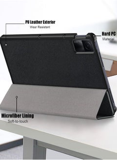 Xoopla [1+2] Case for Xiaomi Redmi Pad 10.61 inch , With 2pcs Tempered Glass Screen Protector,Tri fold Slim Lightweight Hard Shell Smart Protective Cover with Multi-Angle Stand Cover for Redmi Pad 10.61 2022  - Image 5