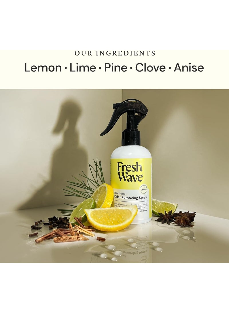 Fresh Wave Lemon Odor Eliminator Spray & Air Freshener, 8 oz., Pack of 2 - Odor Absorbers for Home, Safer Odor Relief, Natural Plant-Based Odor Eliminator, For Furniture, Fabrics & Trash - Image 3