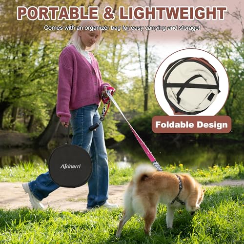 Akinerri Dog Playpen - Foldable Cat Play Pens for Pubby, Kitten, Rabbit, Portable Pet Tent with Carring Bag for Indoor/Outdoor Travel Camping (Brown-Small) - Image 4