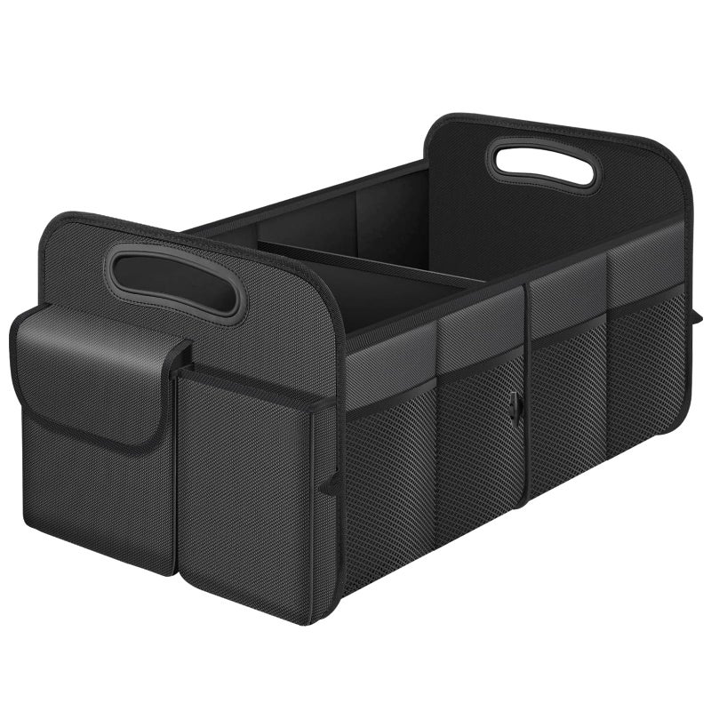 HABOPET Trunk Organizer Collapsible Waterproof MultiCompartment Trunk Organizer for SUVs Sedans Car Storage with Reinforced Handles Car Accessories for Women and Men 52L - Image 3