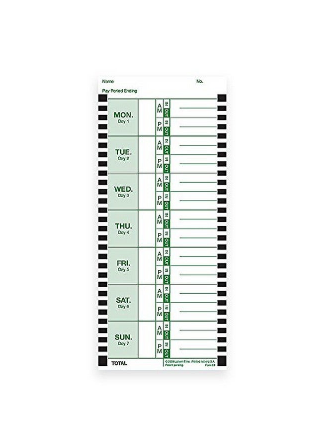 لاثيم E8100 مجموعة بطاقات الوقت الأسبوعية للطباعة الحرارية مكونة من 100 بطاقة - Image 1