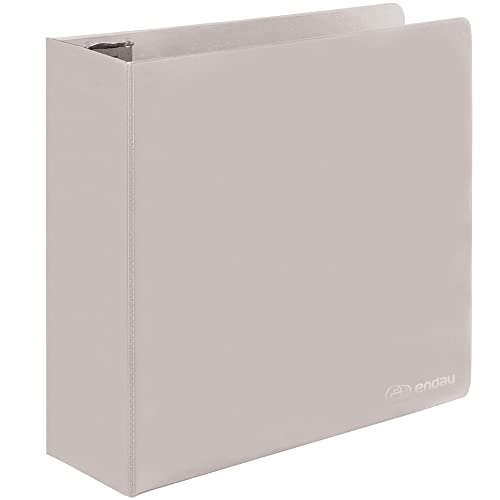 Enday 3 Inch Binder 3 Ring Binders Grey, Slant D-Ring 3” Clear View Cover with 2 Inside Pockets, Heavy Duty Colored School Supplies Office and Home Binders – by Enday - Image 2