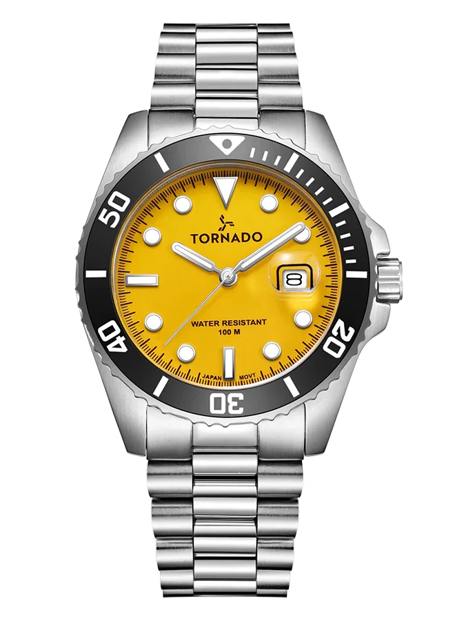 TORNADO Men's Stainless Steel Analog Watch T22001-SBSYB - 42x50 mm
