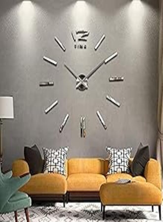 3D DIY Wall Clock Home Decoration Mirror