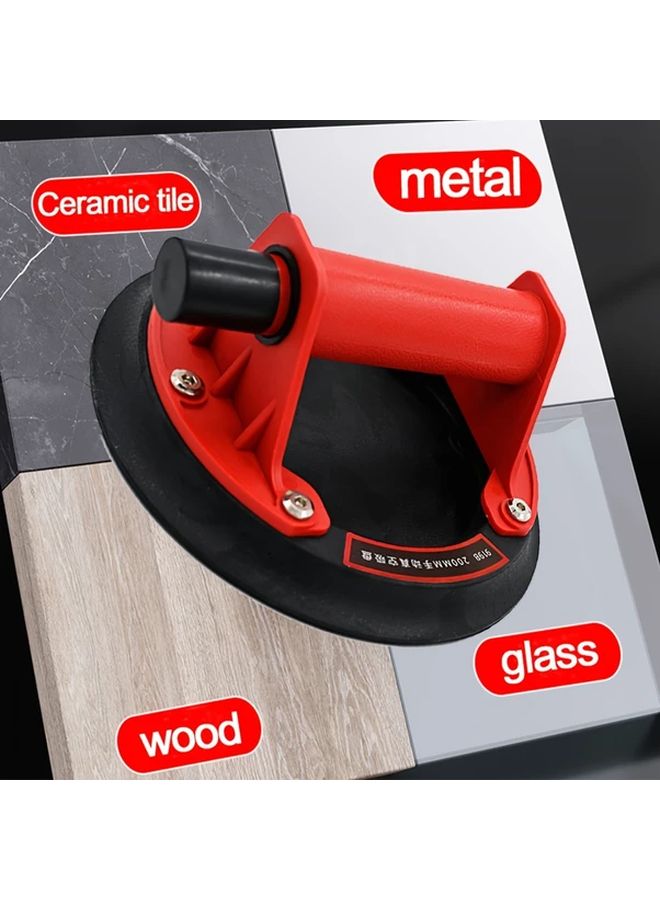 Red Heavy Duty Vacuum Suction Cup Lifter 2pcs For Glass Tile Granite Car Windshield - Image 2