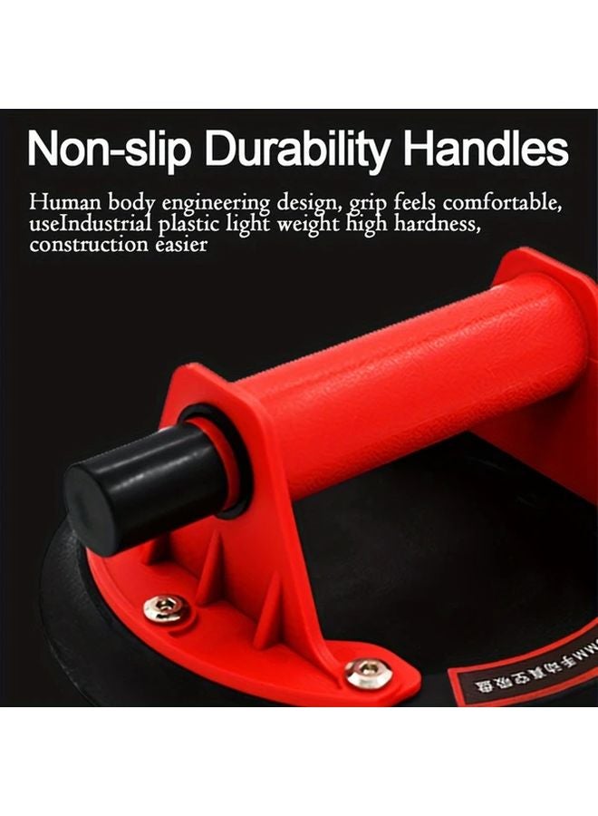 Red Heavy Duty Vacuum Suction Cup Lifter 2pcs For Glass Tile Granite Car Windshield - Image 4