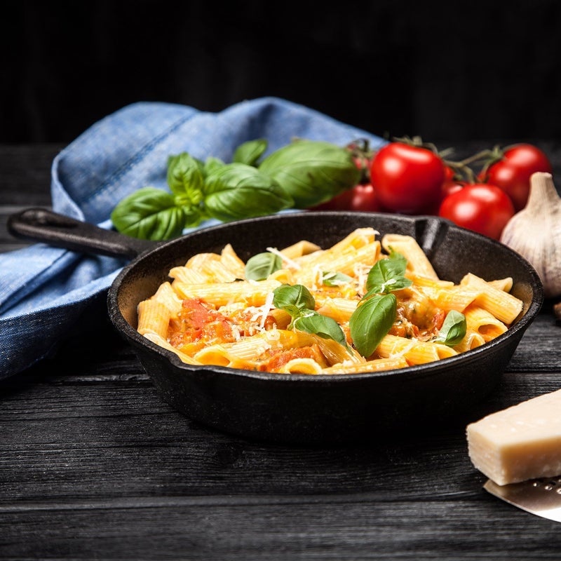 Simple Chef Cast Iron Skillet 3-Piece Set - 12", 10", 8" Heavy Duty Pans - Professional Restaurant Chef Quality Pre-Seasoned Pan Cookware Set - Image 4