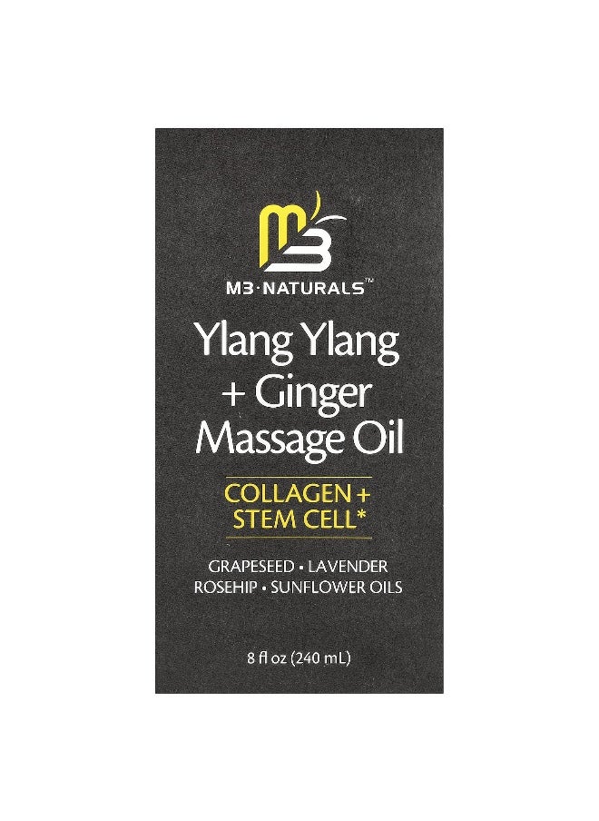M3 Naturals M3 Naturals, Ylang Ylang + Ginger Massage Oil, 8 fl oz (240 ml)  - Image 2