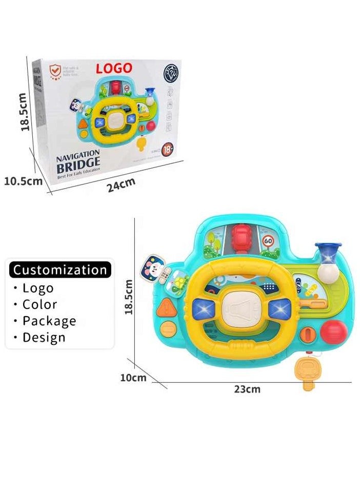 Generic - Baby Car Seat Toys with Mirror Steering Wheel with Lights, Music and Driving Sounds, Interactive Driving Toy for Toddlers Develops Fine Motor Skills and Imagination - Image 1