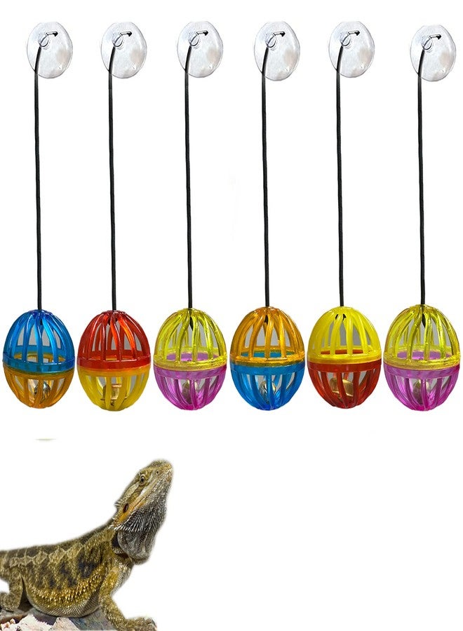 Koomduk 6 Pack Bearded Dragon Toys Accessories,Bearded Dragon Toy Balls Bell,Fit for Lizard Small Reptile Habitat Terrarium Tank - Image 1