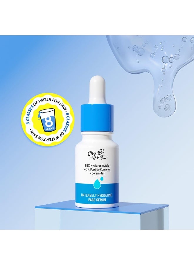Chemist At Play Hyaluronic Acid Face Serum | With 1.5% Hyaluronic Acid Complex, 3% Peptides & Ceramides | Intensely Hydrates | Restores Firm & Plump Skin | Strengthen Skin Barrier | 10ml - Image 2
