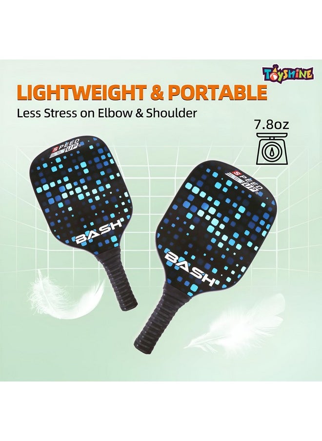 Toyshine Toyshine Speed Up Wooden Pickleball Paddles Set - 2 Lightweight Rackets with 2 Pickleballs Fun Play Game for All Ages Indoor Outdoor Garden Ground Park Play  - Image 4
