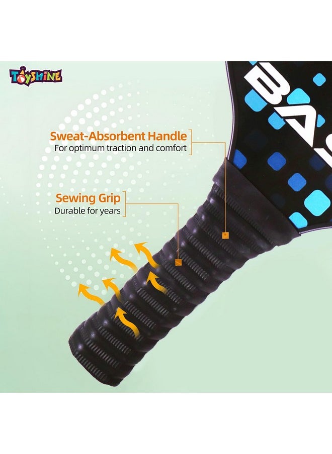 Toyshine Toyshine Speed Up Wooden Pickleball Paddles Set - 2 Lightweight Rackets with 2 Pickleballs Fun Play Game for All Ages Indoor Outdoor Garden Ground Park Play  - Image 3