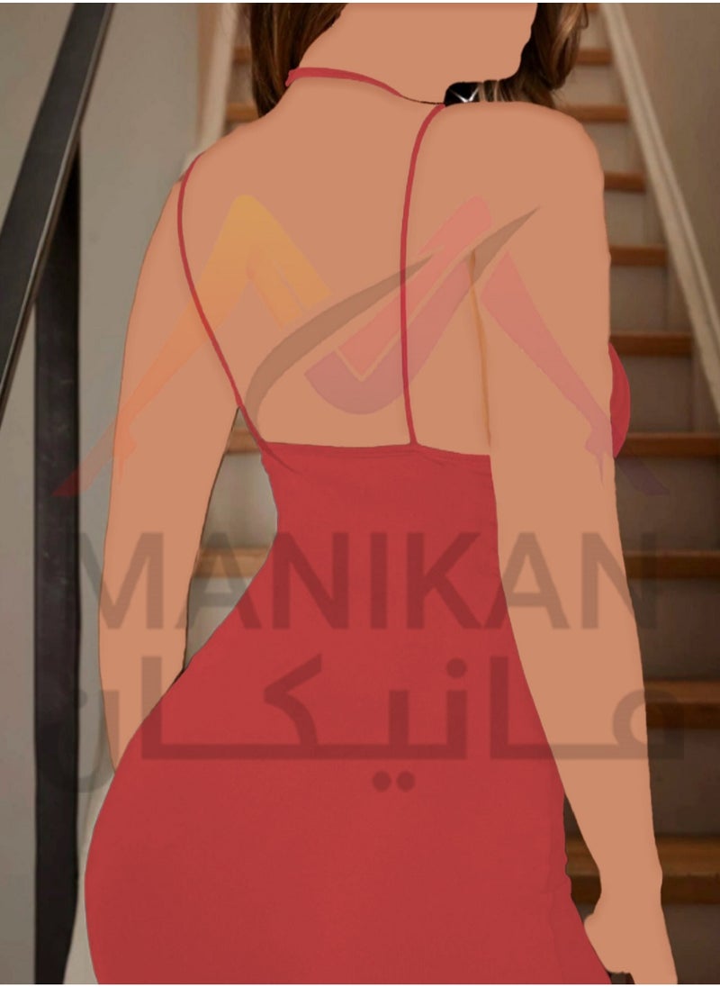 MANIKAN MANIKAN Women's lingerie Long dress double split front open slit on both sides for Sleeveless Tank  - Image 5