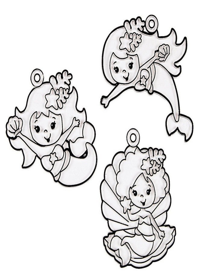 Fun Express Mermaid Paint Your Own Suncatchers - 24 Pieces - Crafts for Kids and Fun Home Activities - Image 5