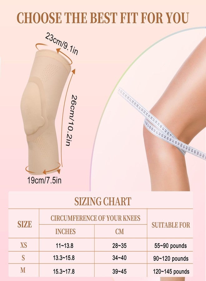 Jomuyee Ultra-thin Dance Knee Sleeves with Gel Pads for Dance, Ballet, Yoga, Cheerleading, Leg Sleeves for Girls，Gift Idea - Image 2
