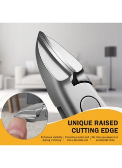BEZOX Toe Nail Clippers For Thick Toenails For Seniors - Raised Cutting Edge Ingrown Toenail Clippers, Ergonomic Design Toenail Scissors For Thick Nails, Podiatrist Recommended - Red  - Image 3