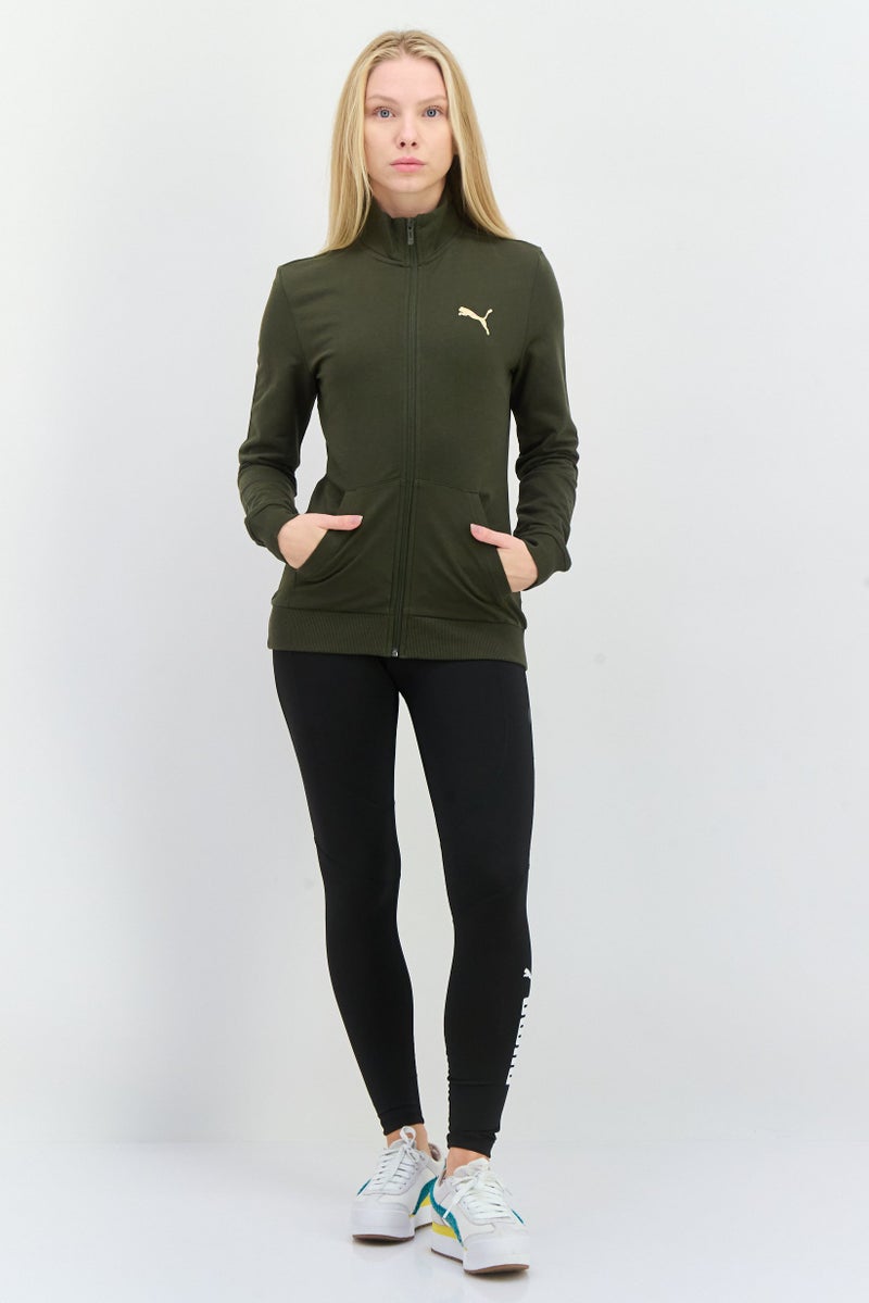 PUMA Women Sportswear Fit Long Sleeve Outdoor Jacket, Green - Image 4