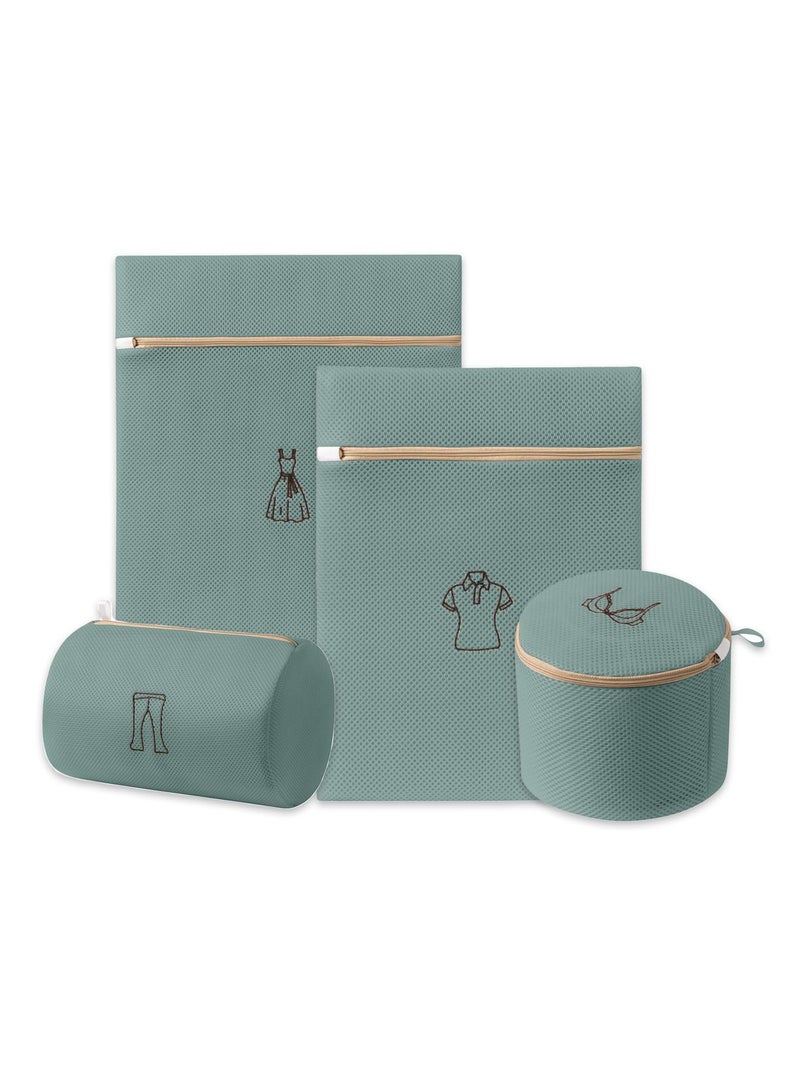 Durable Double Layer Mesh Laundry Bags, Reusable Washing Bags for Tops, Skirts, Trousers, Socks, Underwear and Bras, Perfect for Washing Machines  - Image 1