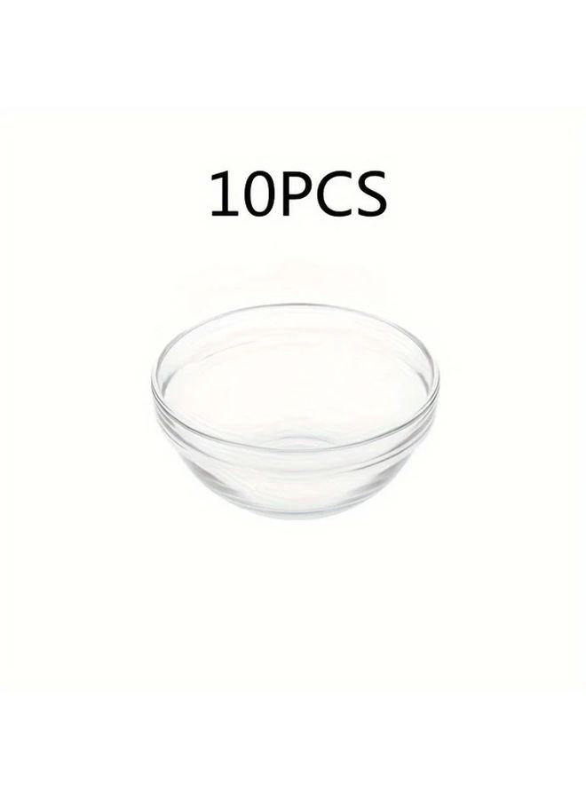 Transparent Mini Glass Dipping Bowls 10pcs Stackable Heat Resistant Dishwasher Safe - Image 3