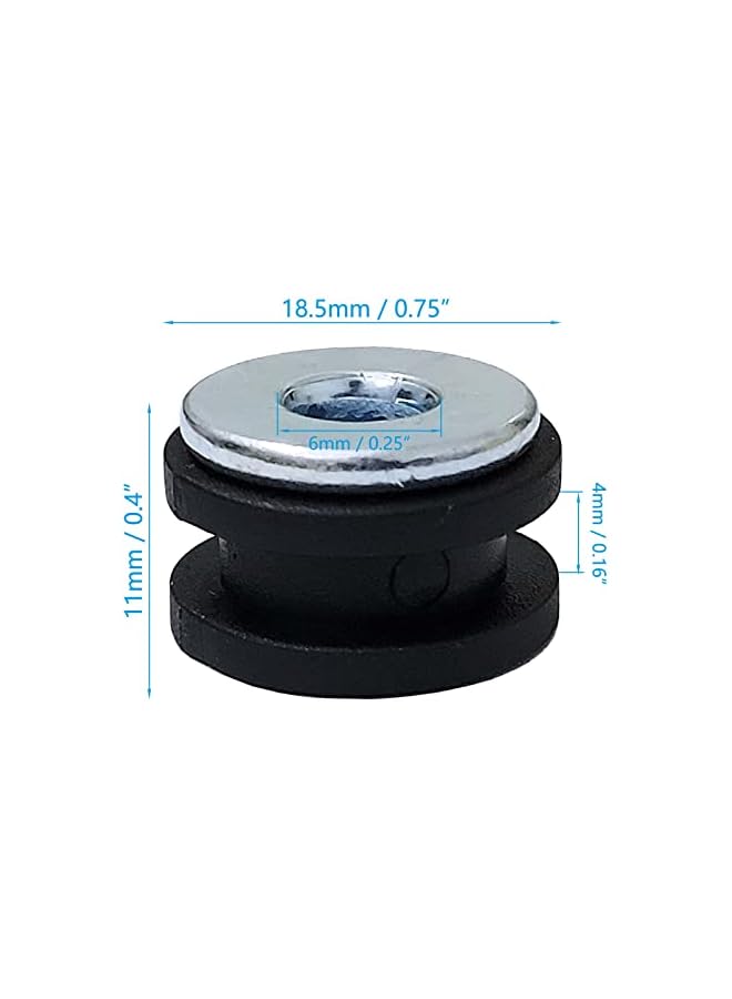 promass 40 Sets Motorcycle M6 Rubber Grommets Kit Fairing Cowling Pieces Buffer Washer Pressure Relief Cushion Universal for Most Motorbikes - Image 3