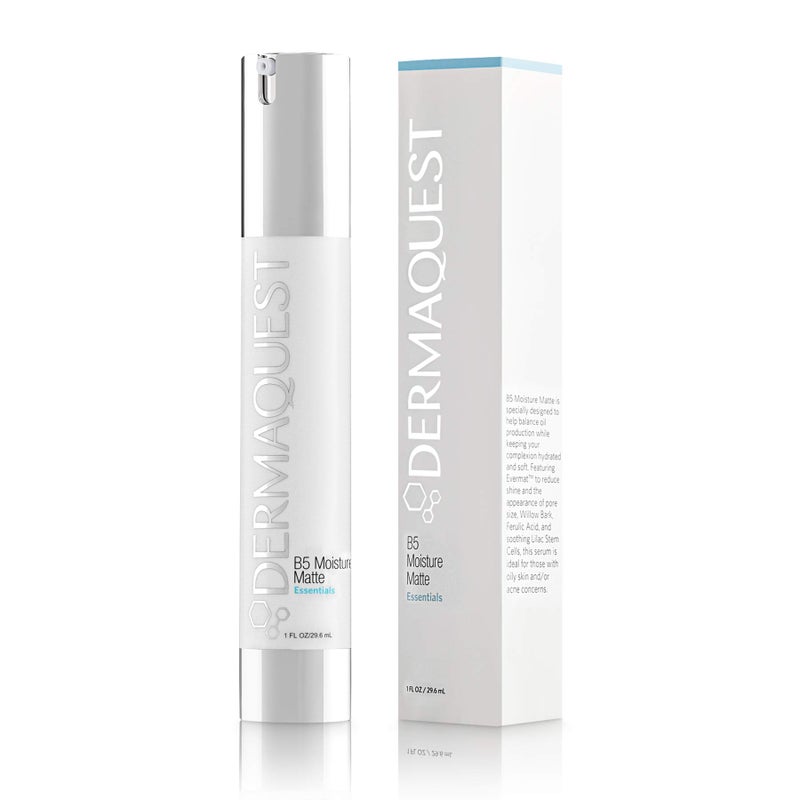 DermaQuest Essential B5 Moisture Matte  Face Moisturizer for Oily  Acne Prone Skin  5 Hyaluronic Acid Women  Mens Moisturizer  Reduces Oil  Shine Instantly 1oz