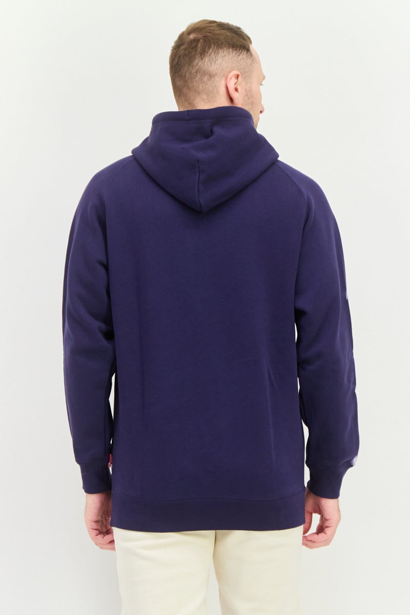 PUMA Men Sportswear Fit Long Sleeve Outdoor Sweatshirt, Navy  - Image 3