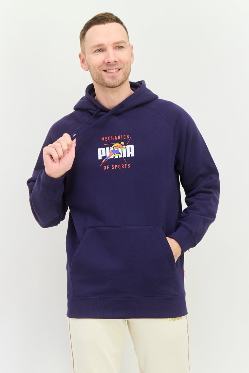 PUMA Men Sportswear Fit Long Sleeve Outdoor Sweatshirt, Navy  - Image 1