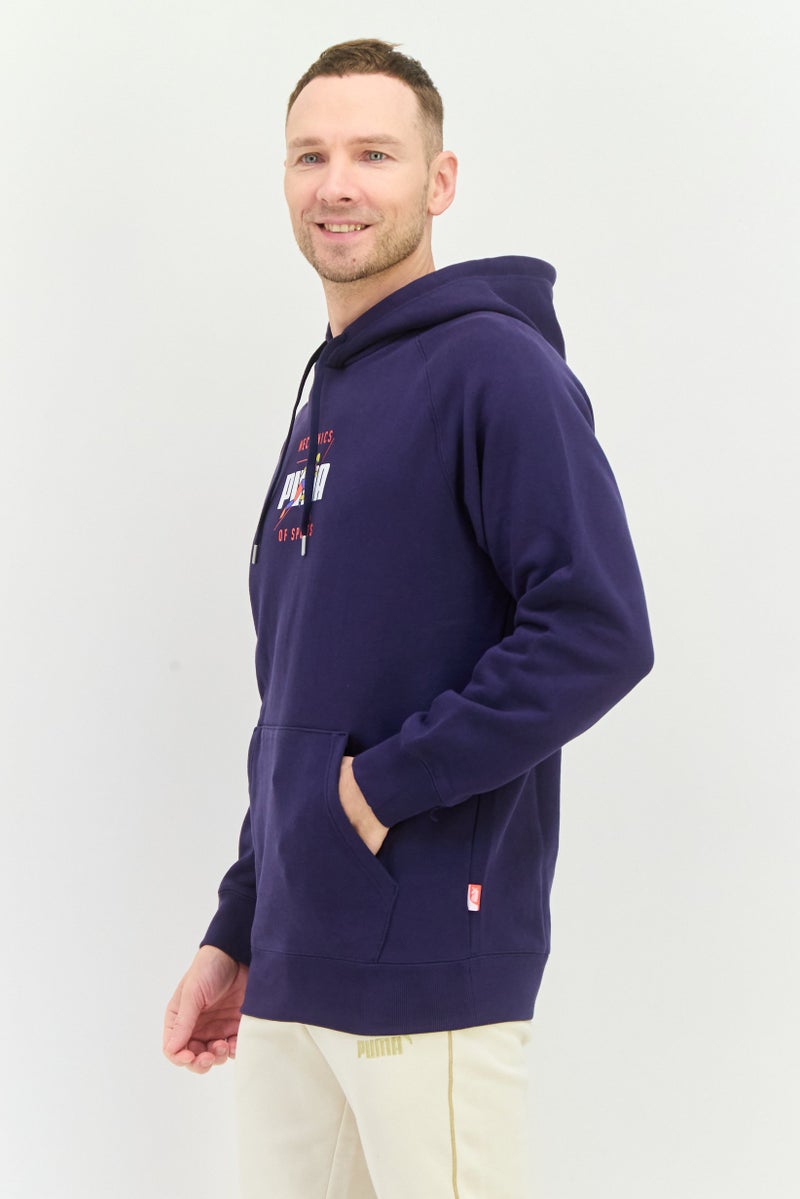 PUMA Men Sportswear Fit Long Sleeve Outdoor Sweatshirt, Navy  - Image 2