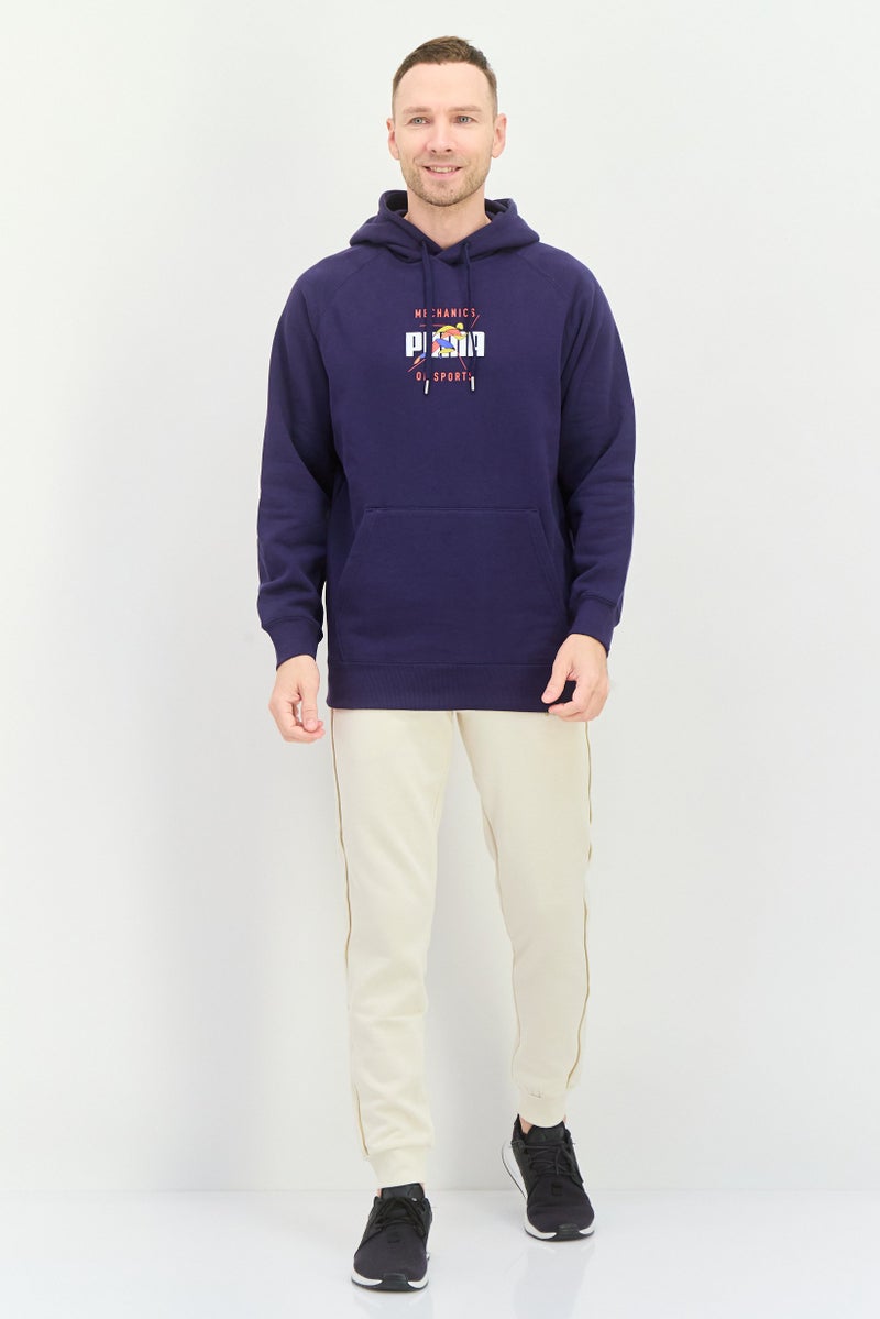 PUMA Men Sportswear Fit Long Sleeve Outdoor Sweatshirt, Navy  - Image 4