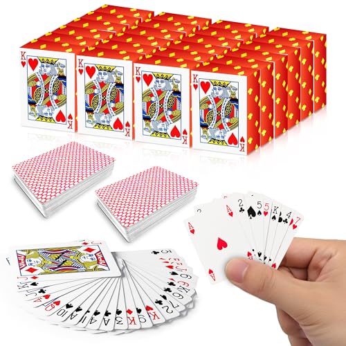 Gamie Pack of 20 Mini Playing Cards Poker Mini Card Deck Miniature 15 Inch Card Set Small Casino Game Cards for Kids and Adults Great Novelty Gift Party Favor for Boys and Girls - Image 1