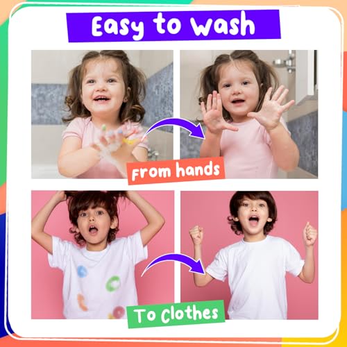 Chalkola 8 Washable Dot Markers for Toddlers 1-3 | with 20 Page Coloring Activity Book Kit, Bingo Daubers | Preschool Paint Dot Art Set - Toddler Arts and Crafts Supplies for Kids Ages 2-4 Years Old - Image 5