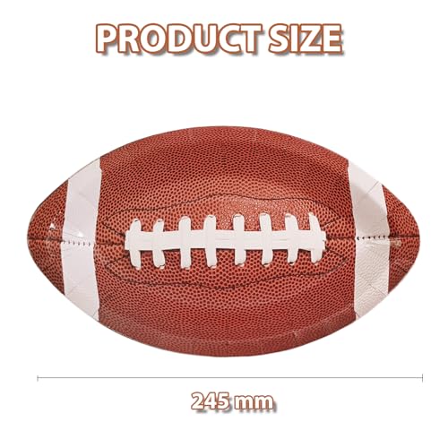 EaciTown Paper Football Plates & Football Napkins Set Serve 20 Football Party Plates Disposable for Birthday Party Football Game Day Party Faovrs - Image 5