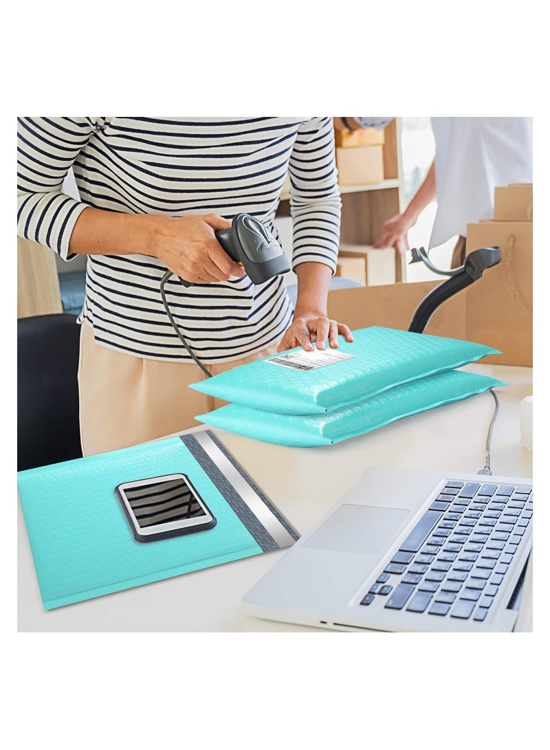 SOLARAE 25pcs Bubble Mailers 6x10 Inch Teal Shipping Bags, Chic Packaging Bags For Small Business, Colored Padded Mailing Envelopes, Opaque Matte Self Seal Bubble Poly Mailers Bulk - Image 3