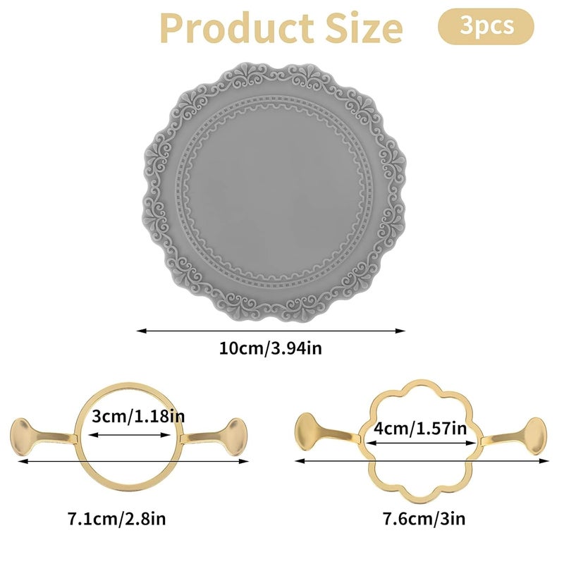 Indusoire 3 Pcs Wax Seal Stamp Kit, Wax Seal and Embossing Stamp Set for Wedding Invitations, Gift Wrapping, Card Decoration, Envelope Embellishment, Creative DIY Projects - Image 4