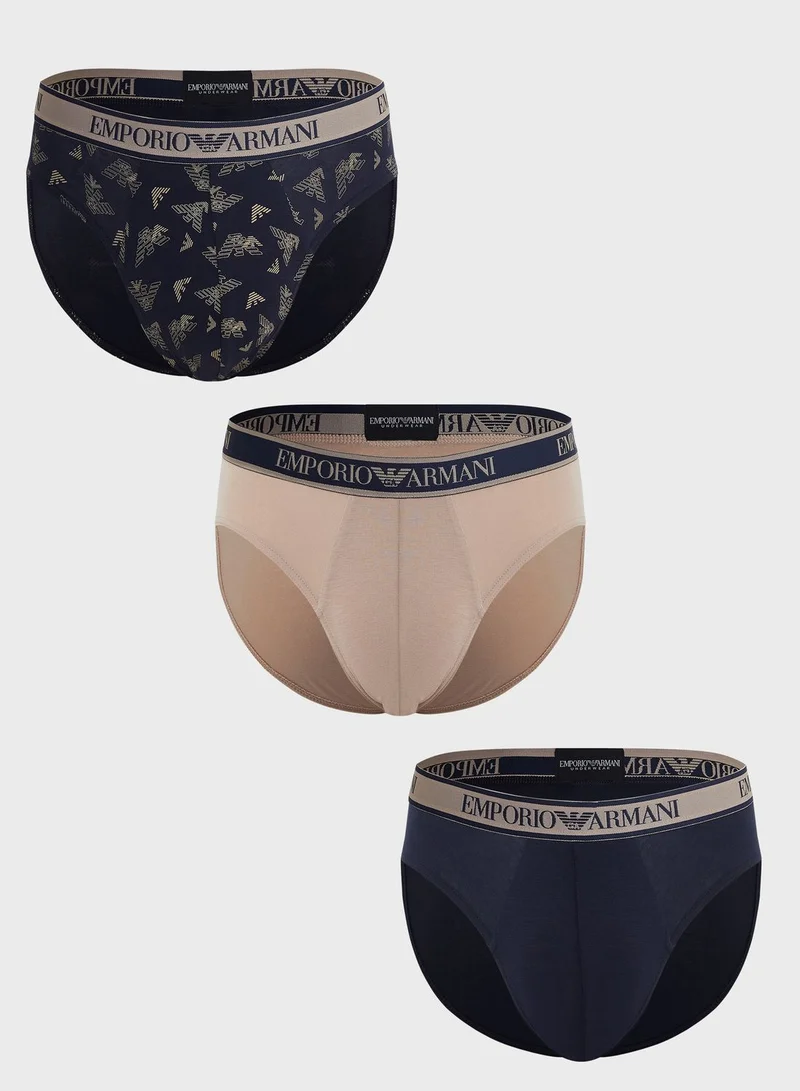 EMPORIO ARMANI 2 Pack Logo Band Assorted Briefs