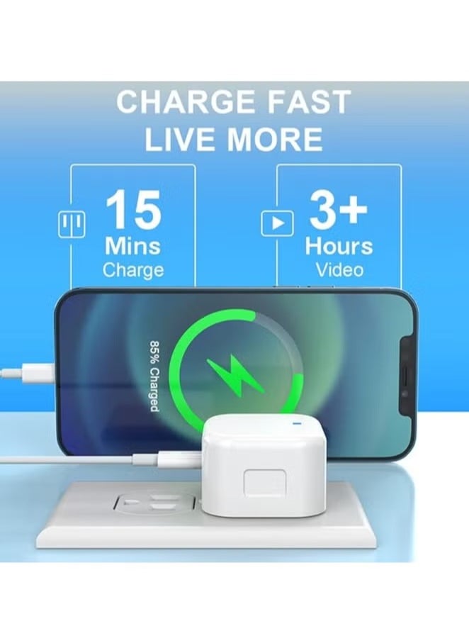 Generic - 20W USB-C Power Adapter & Lightning Cable [Apple MFi Certified] Lightning Cable 3.3FT/1M and 20W IPhone Charger Plug Compatible with iPhone 12/SE/11/Xs/Max/XR/X/8/8 Plus - Image 1