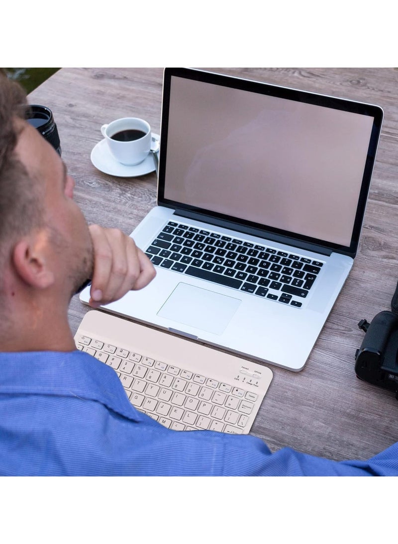 بيتشو مجموعة لوحة مفاتيح وماوس لاسلكية عالمية تعمل بالبلوتوث باللون الأبيض - Image 2